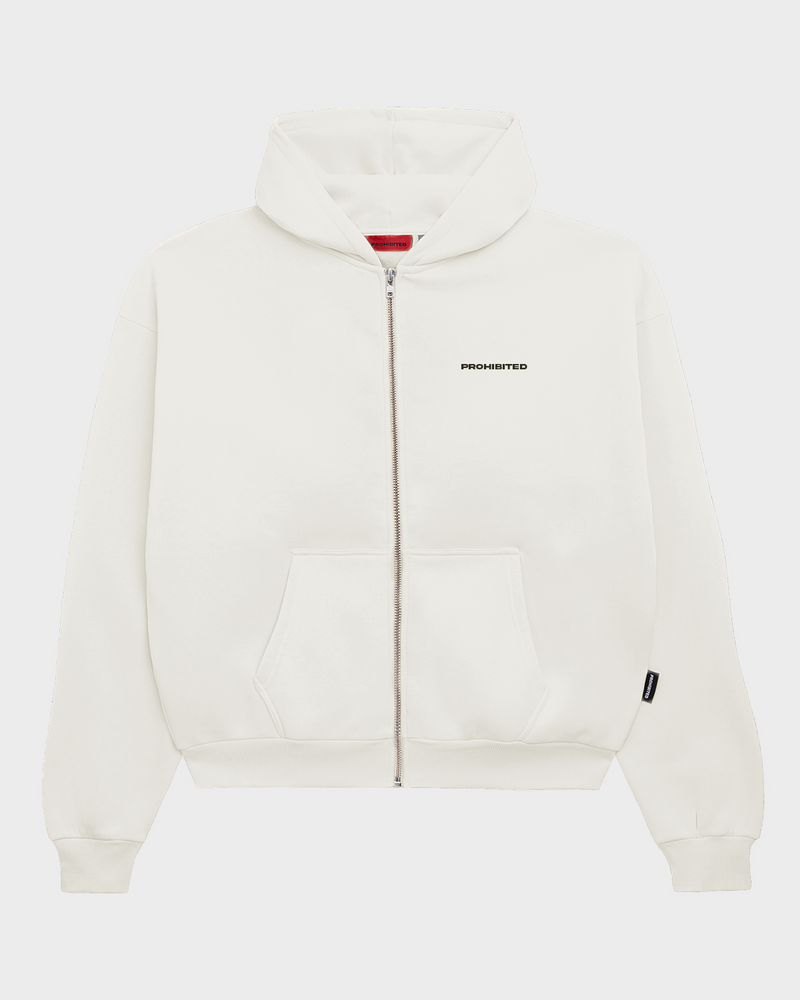 10119 Zip-Hoodie Cream