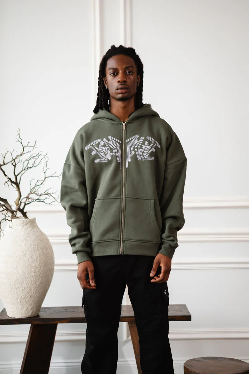 ZIP HOODIE OLIVE