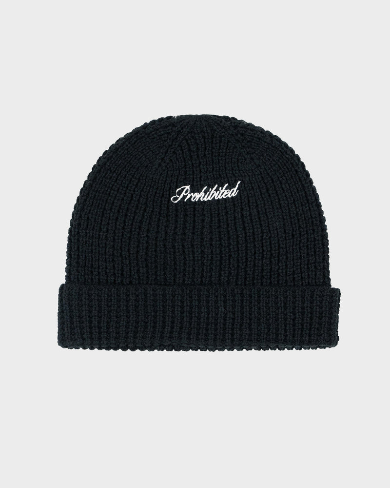 Waffle Beanie Black