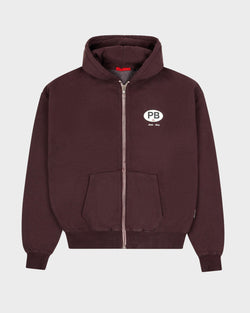 Ealing Zip-Hoodie Brown