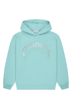 Hoodie Rhinestones Turquoise