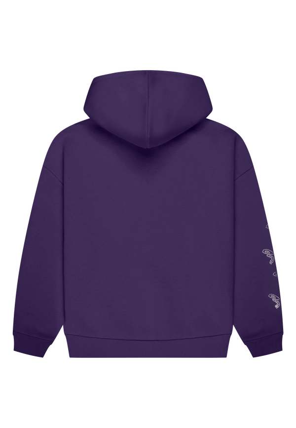 Hoodie Rhinestones Purple