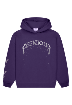 Hoodie Rhinestones Purple