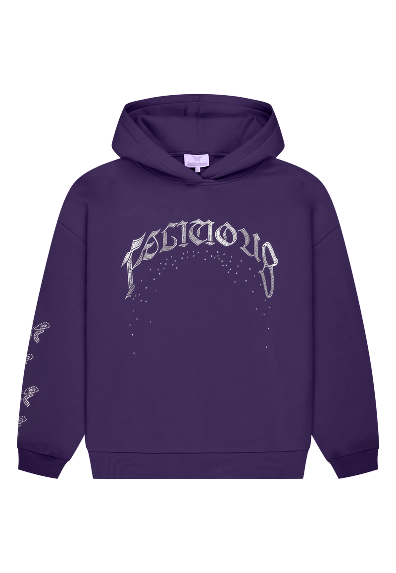 Hoodie Rhinestones Purple