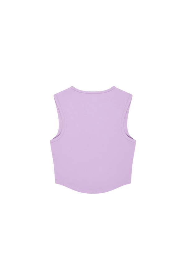 Cropped Tanktop Rhinestones Lavender