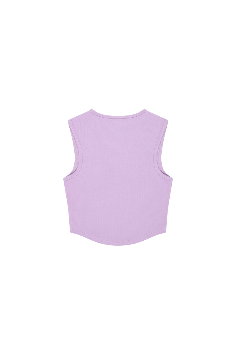 Cropped Tanktop Rhinestones Lavender