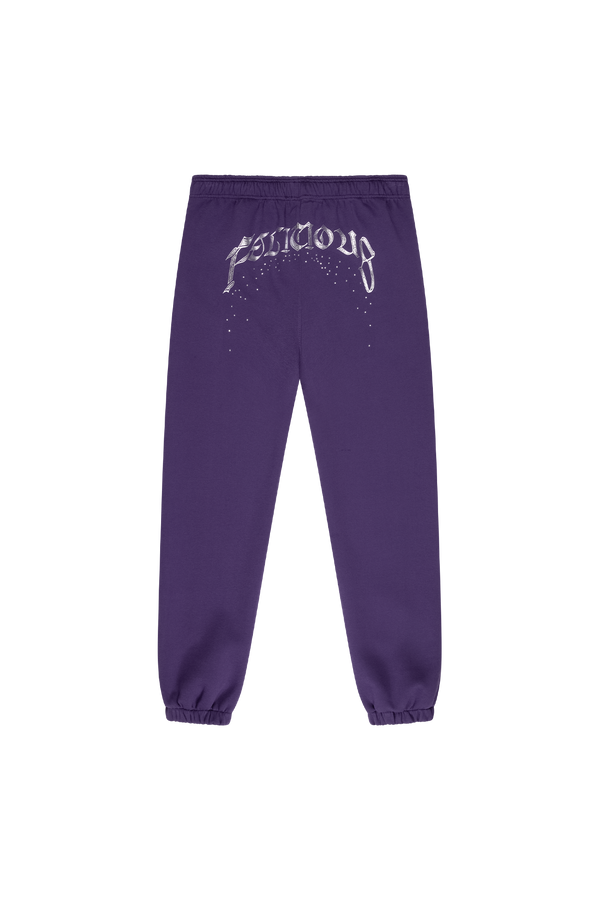 Sweatpants Rhinestones Purple