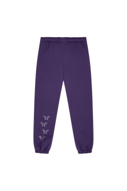 Sweatpants Rhinestones Purple