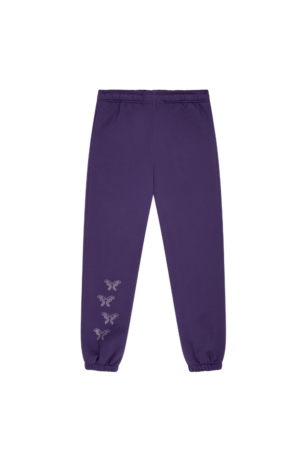 Sweatpants Rhinestones Purple