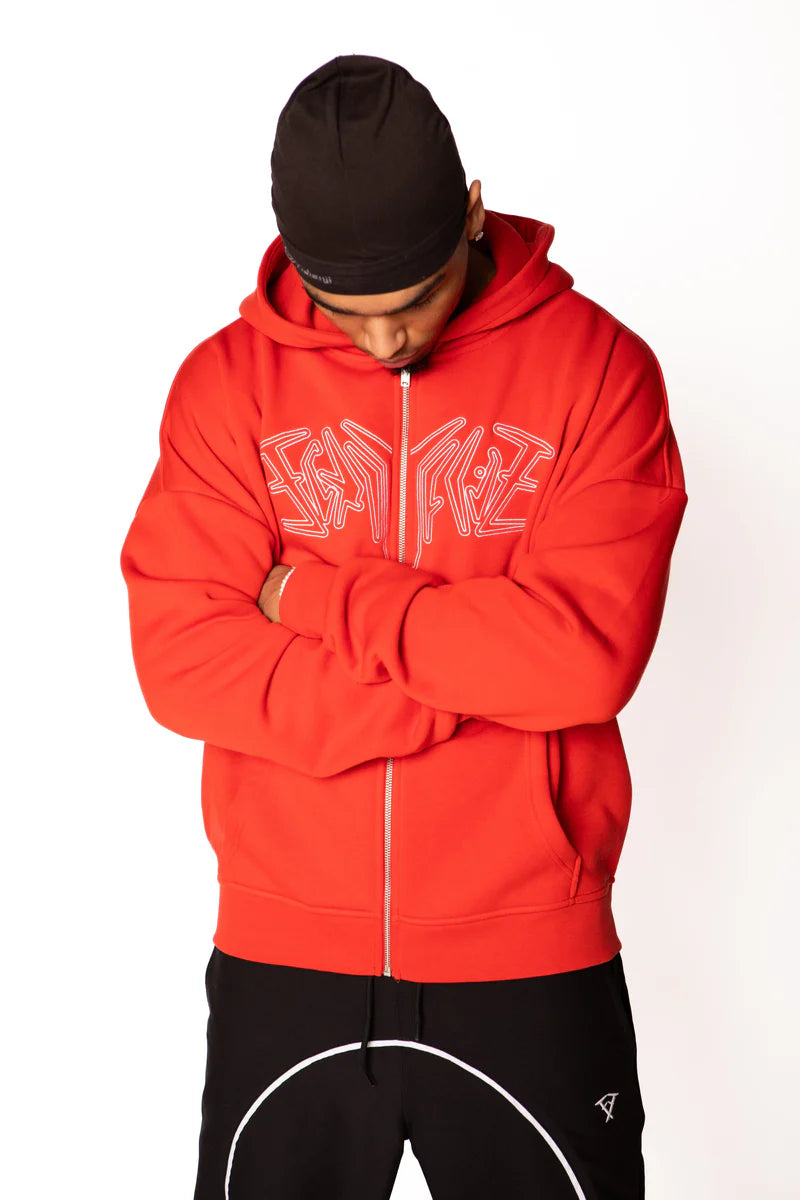 ZIP HOODIE RED