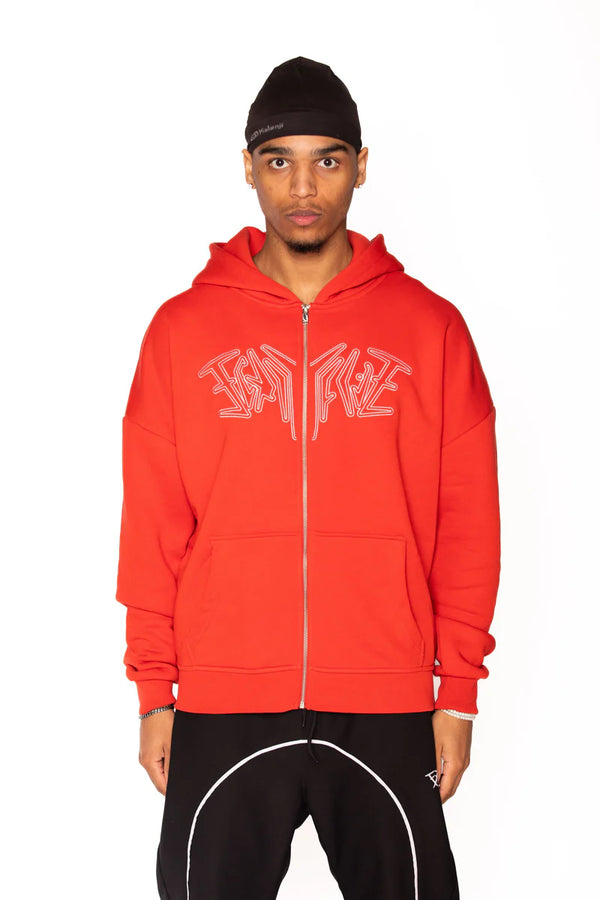 ZIP HOODIE RED