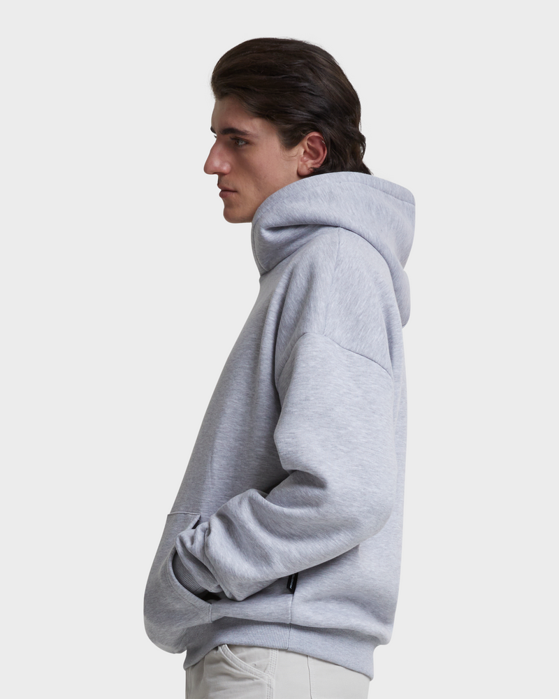 OVERSIZED HOODIE GREY MELANGE - Dondead 