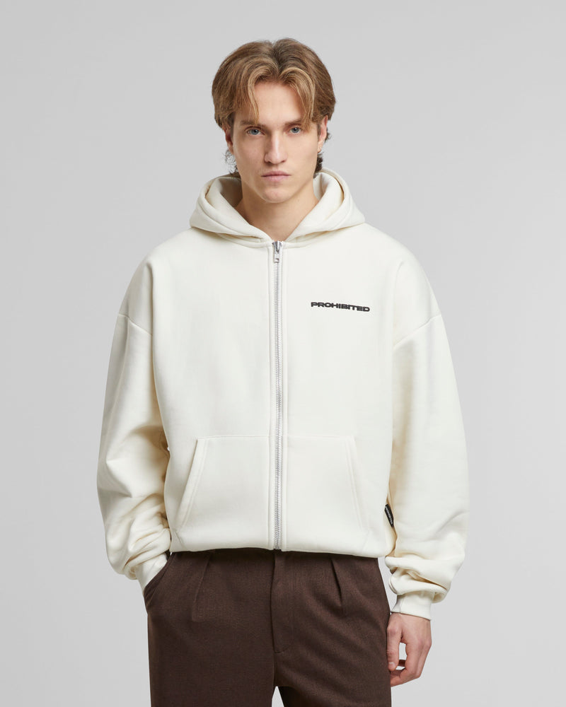 10119 Zip-Hoodie Cream