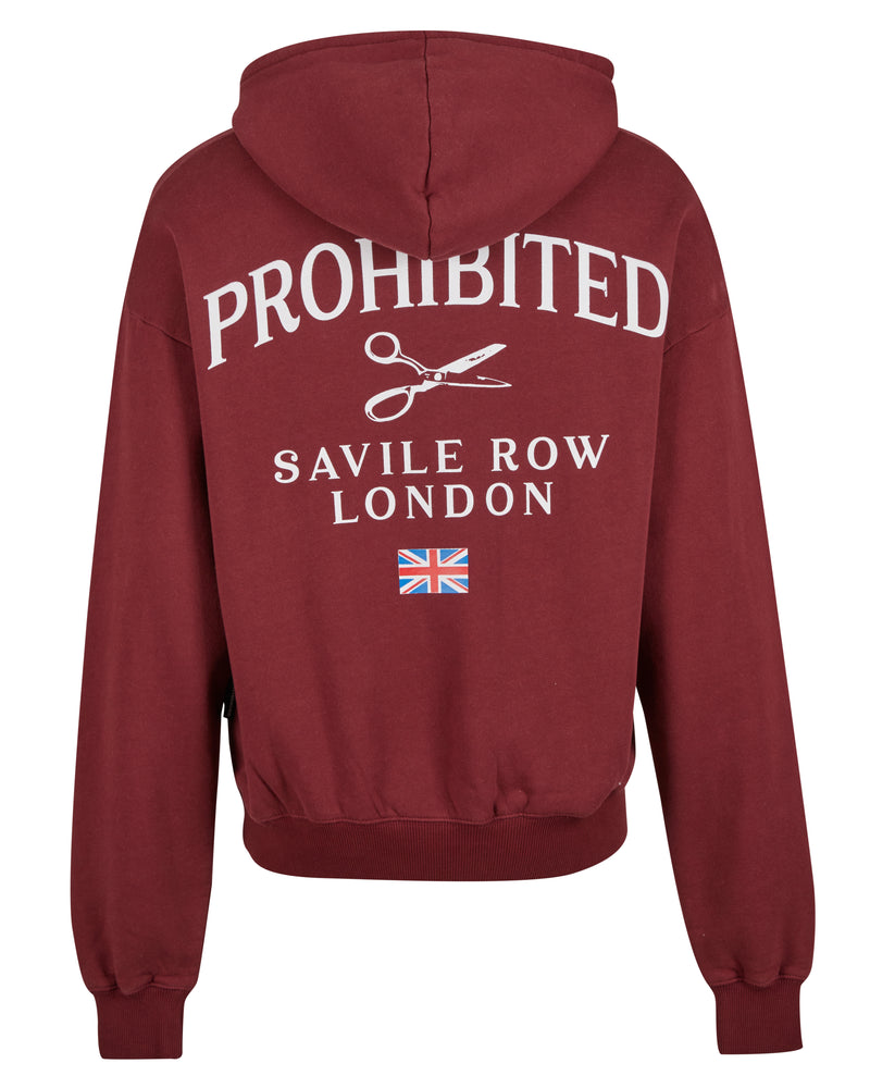 Savile Row Hoodie Bordeaux