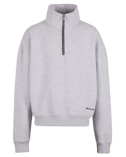 Clapham Half-Zip Grey Melange