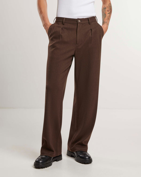 Soho Pleated Pants Brown