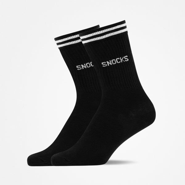 Retro Crew Sock | Black (2er Pack)