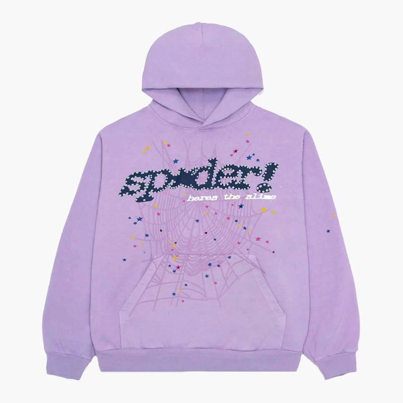 Sp5der Acai Hoodie Purple