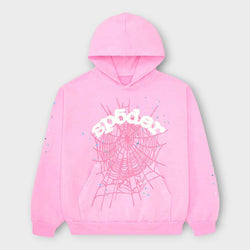 Sp5der OG Web Hoodie Pink