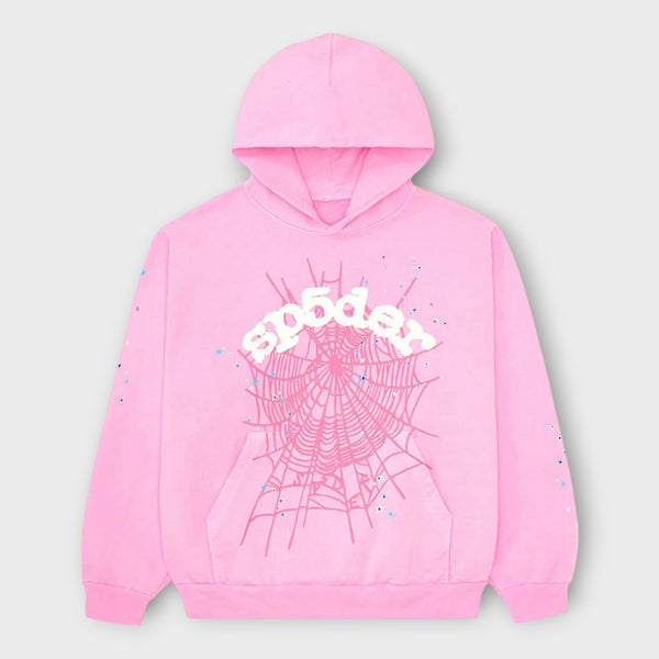 Sp5der OG Web Hoodie Pink