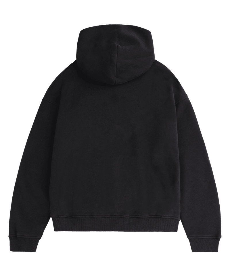 HOODIE BLACK WASHED STONE - Dondead 