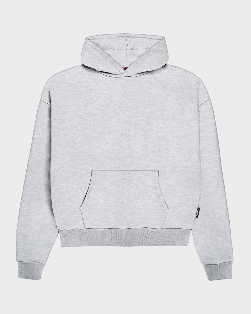 OVERSIZED HOODIE GREY MELANGE - Dondead 