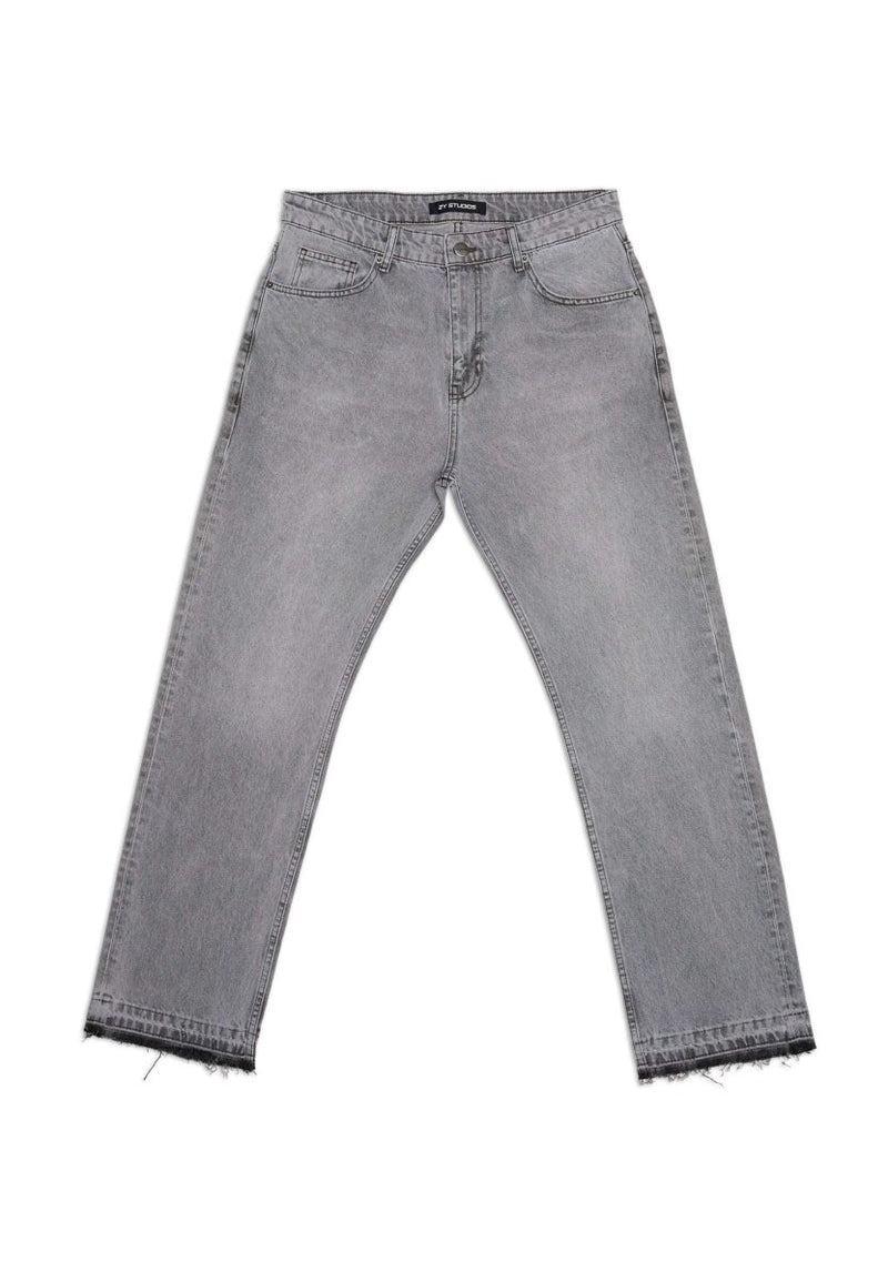 Arun Open Hem Straight Jeans Grey Dondead