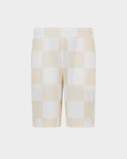 CHECKERED SHORTS BEIGE - Dondead 