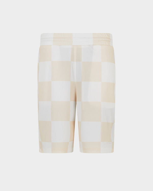 CHECKERED SHORTS BEIGE Dondead