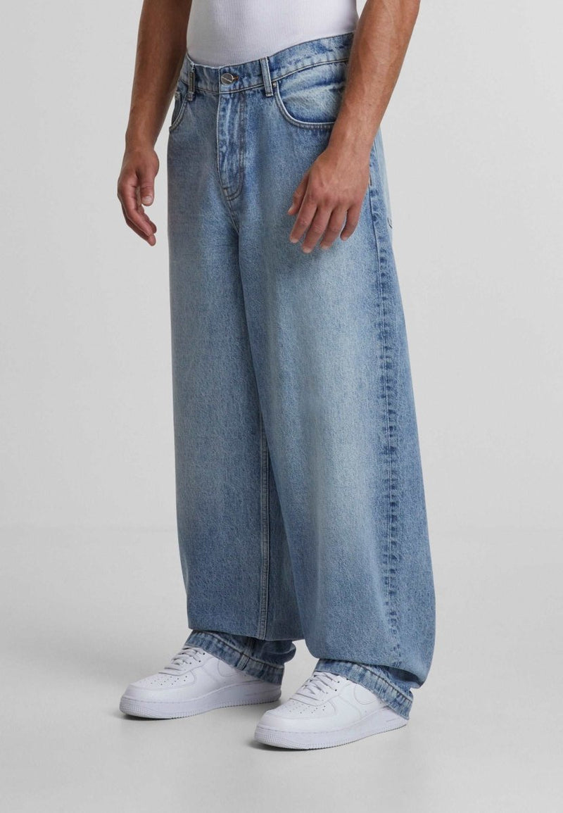 Eren Basic Wide Baggy Jeans Light Blue Dondead