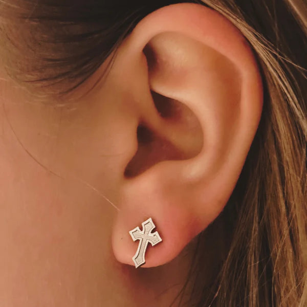 FROZEN CROSS STUDS