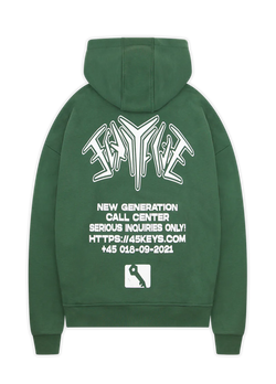 BACKPRINT ZIP HOODIE GREEN