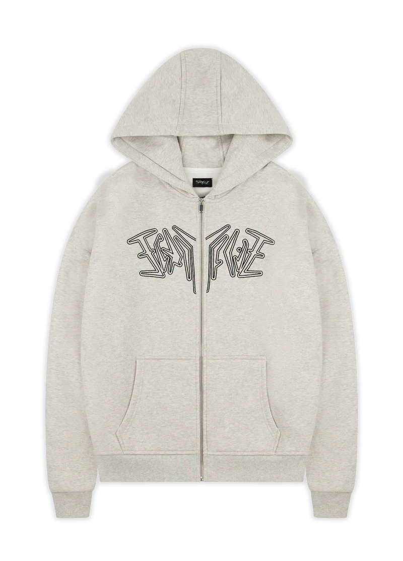 ZIP HOODIE LIGHT GREY