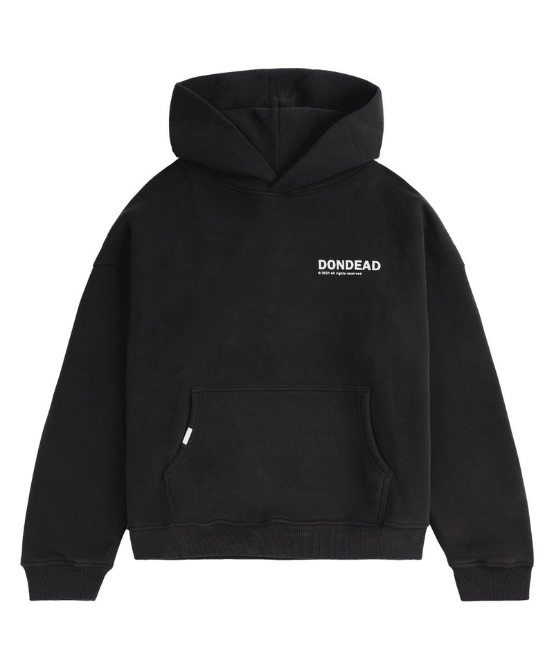 HOODIE BLACK WASHED STONE Dondead