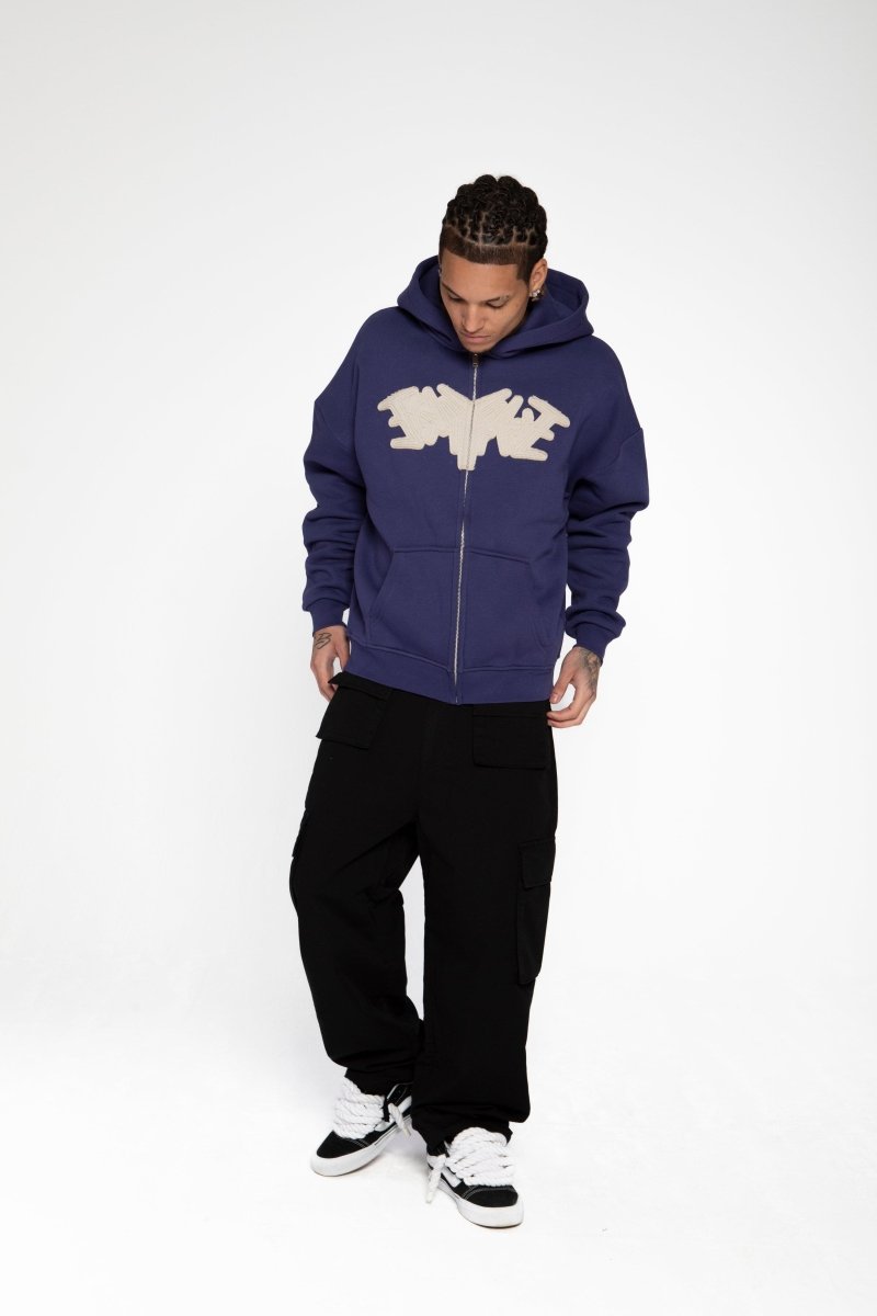 PATCH ZIP HOODIE DARK BLUE Dondead