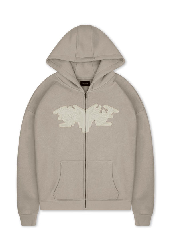 PATCH ZIP HOODIE SAND Dondead