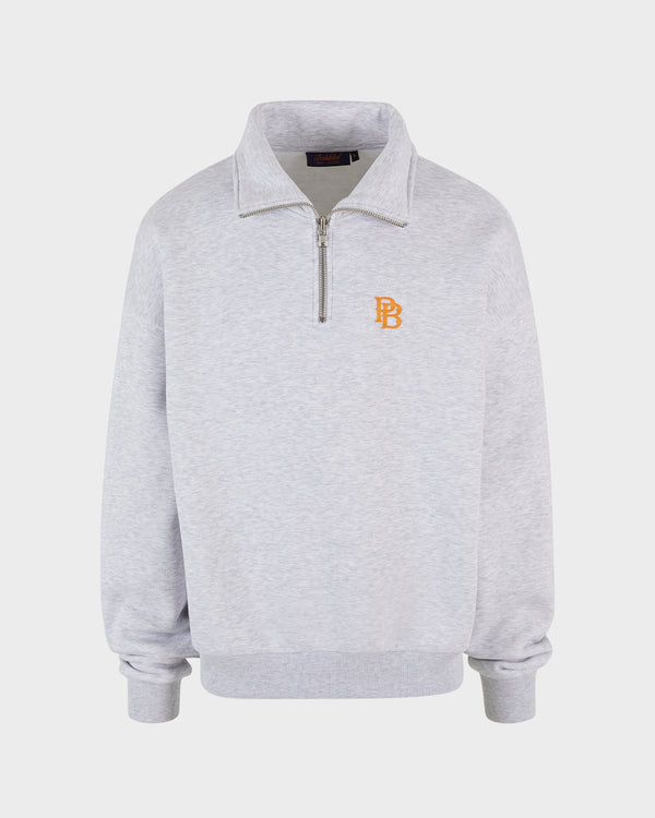 PITCH HALF-ZIP GREY MELANGE - Dondead 