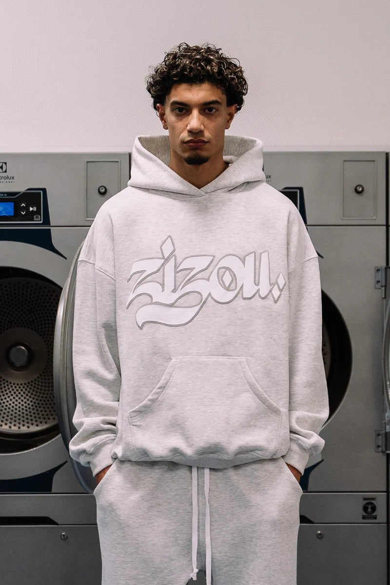 PUFFY TRACKIE HOODIE LIGHT GREY Dondead