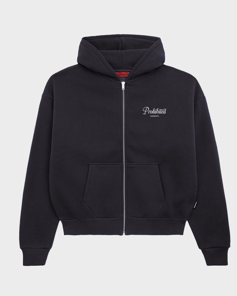 PB Garment Zip-Hoodie Dark Grey