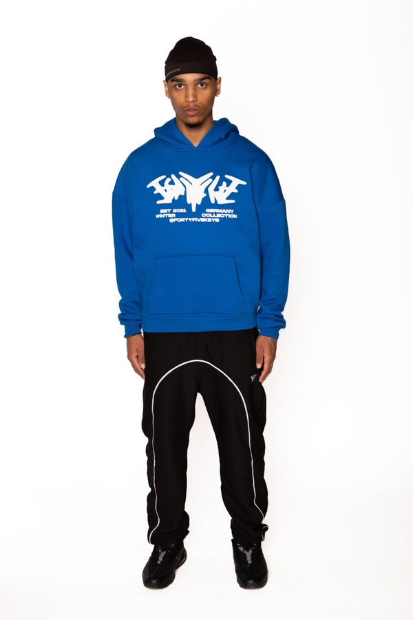 STATEMENT HOODIE ROYAL BLUE Dondead