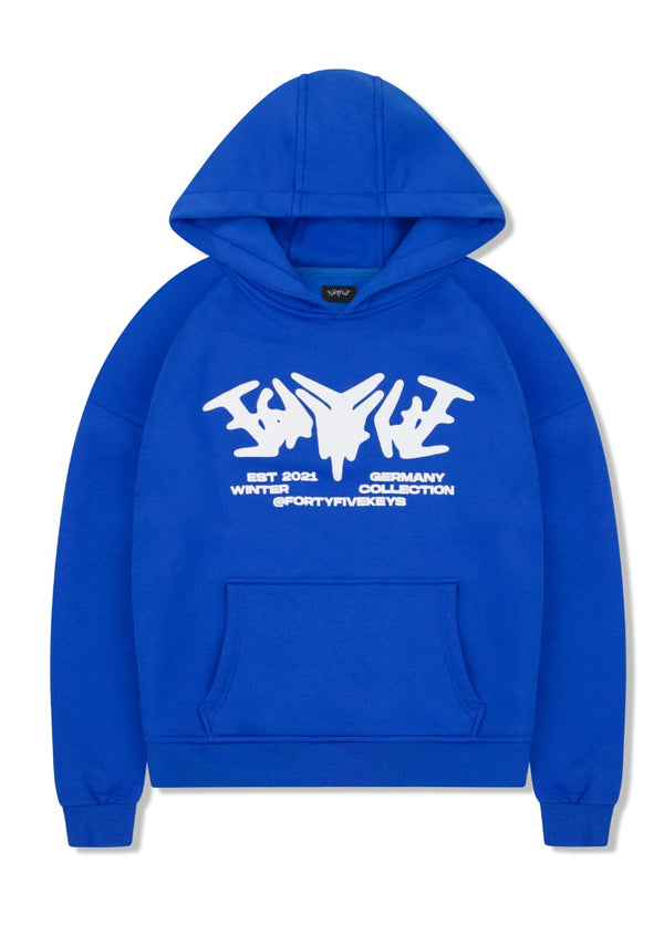 STATEMENT HOODIE ROYAL BLUE Dondead