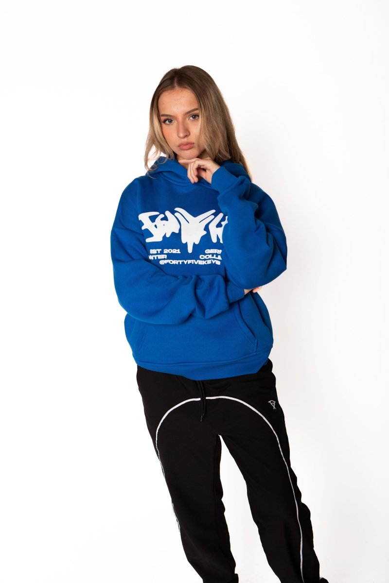 STATEMENT HOODIE ROYAL BLUE Dondead