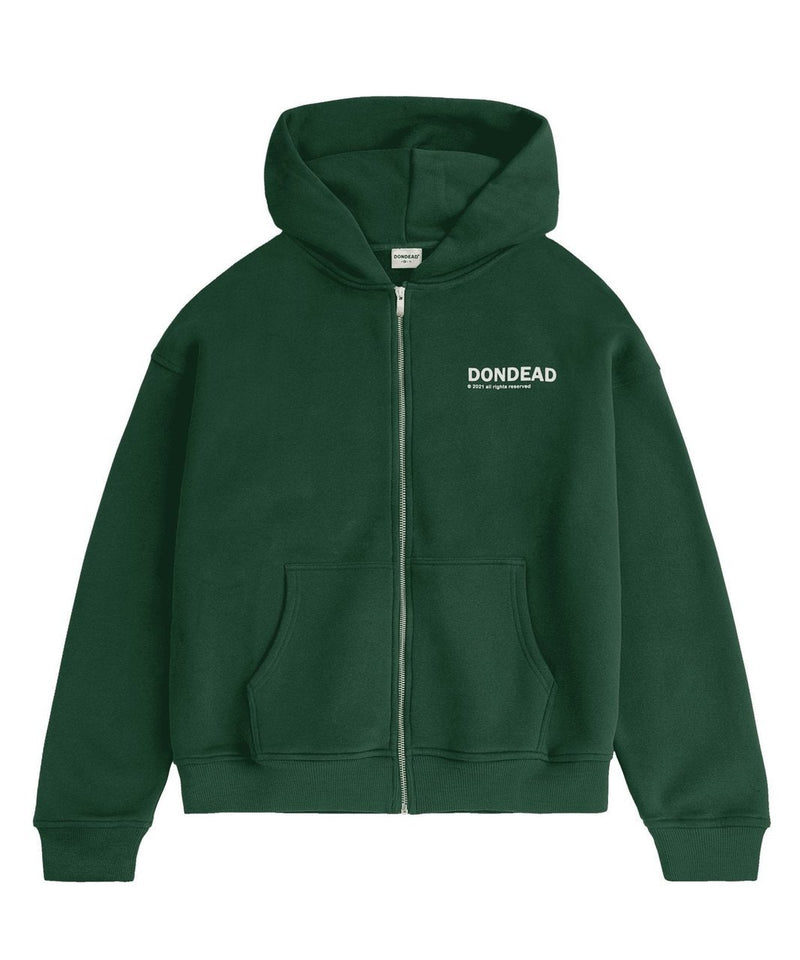 ZIP HOODIE BRITISH RACING GREEN - Dondead 