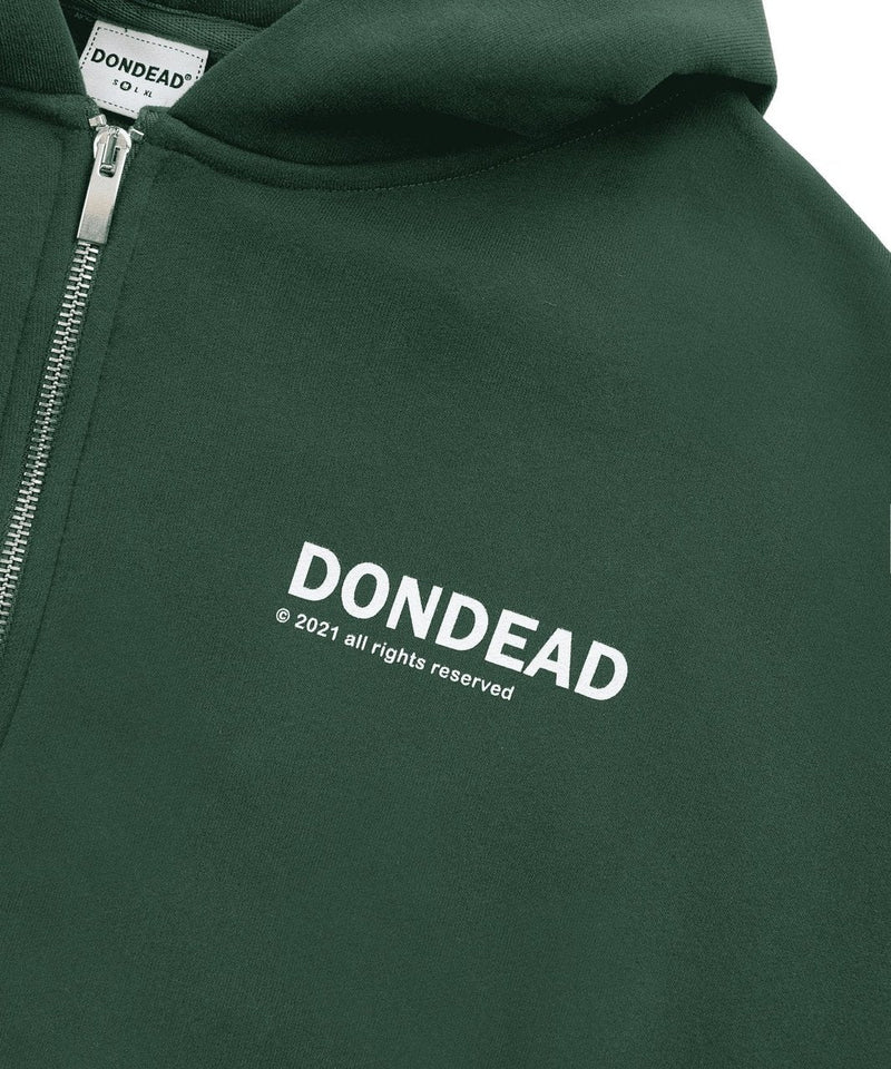 ZIP HOODIE BRITISH RACING GREEN - Dondead 