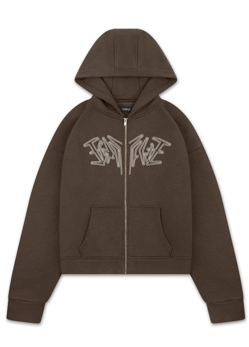 ZIP HOODIE BROWN