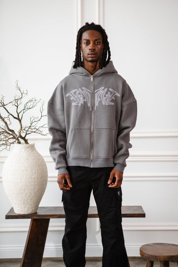 ZIP HOODIE DARK GREY Dondead