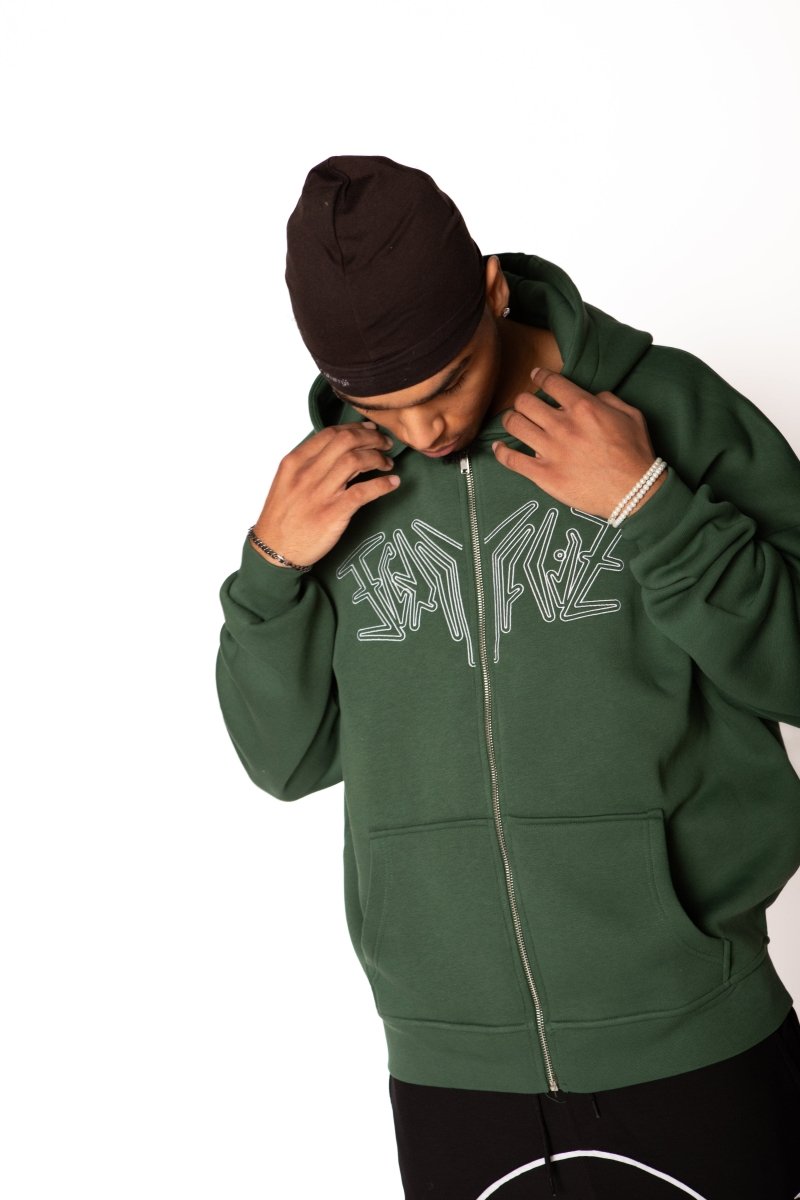 ZIP HOODIE GREEN Dondead