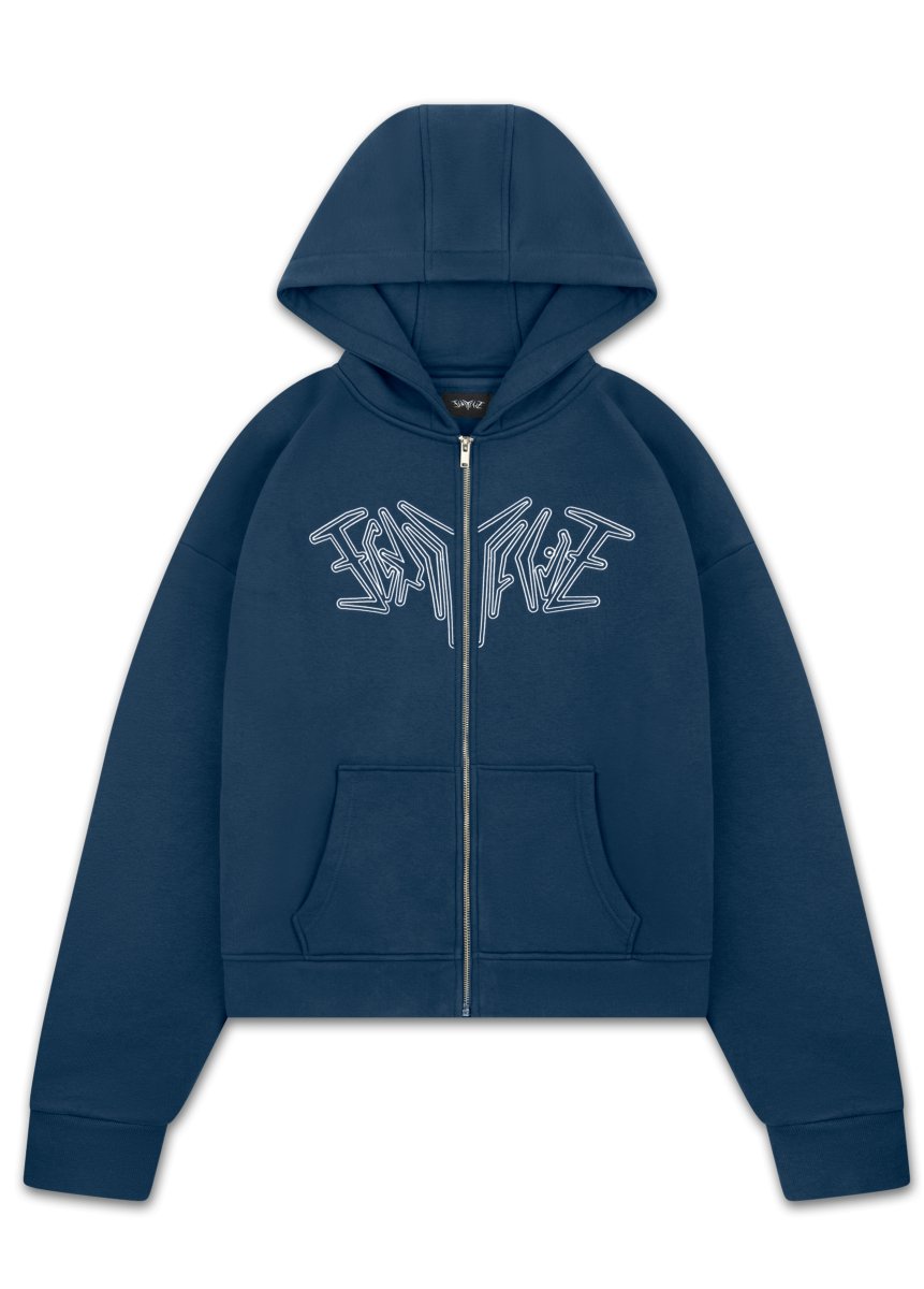 ZIP HOODIE NAVY BLUE